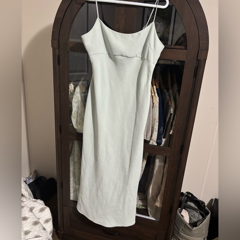 Aritzia Wilfred Foxley Maxi Dress in cool iced mint